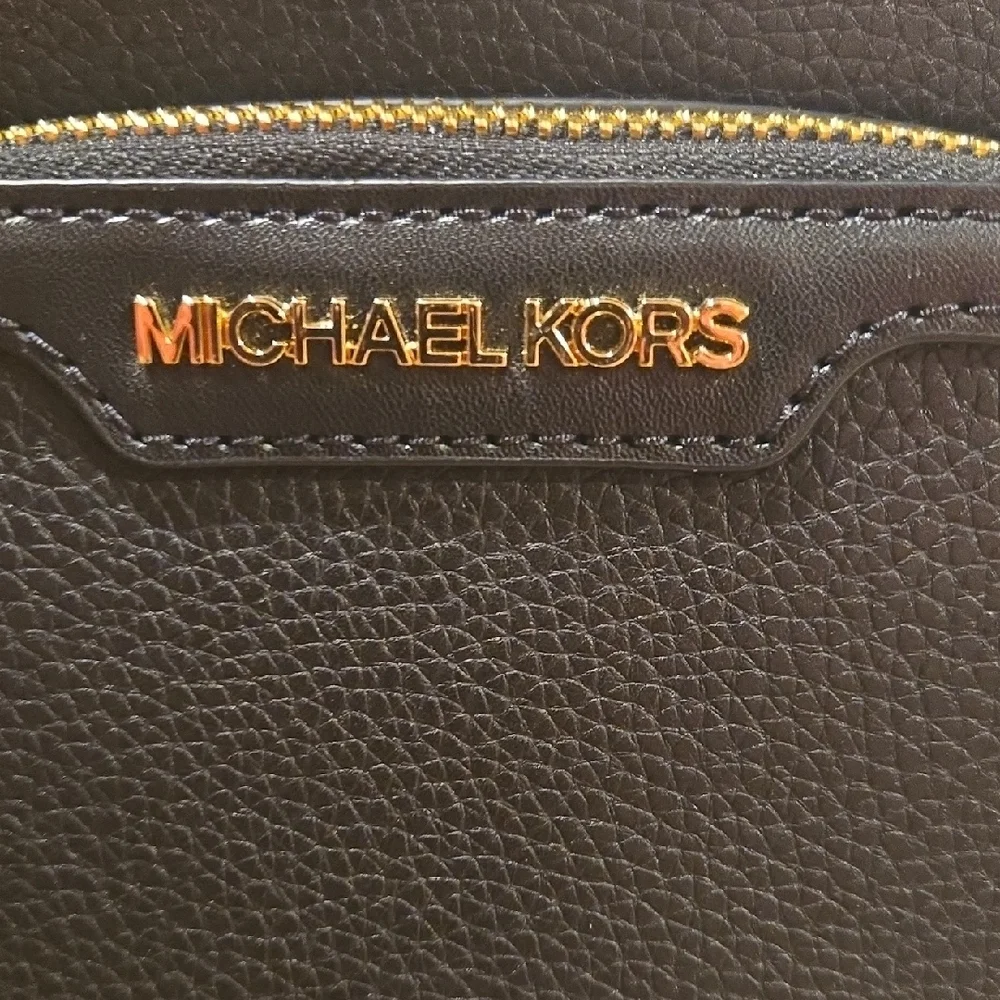 Michael Kors Black and Gold Backpack - Picture 2 of 8